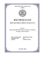 Bài thảo luận PHÂN TÍCH HỆ THỐNG ERP TẠI CÔNG TY CỔ PHẦN  SỮA ĐẬU NÀNH VINASOY