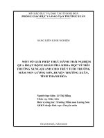 Một số biện pháp giáo dục hòa nhập cho trẻ khuyết tật trí tuệ đạt hiệu quả ở trường mầm non lương sơn, huyện thường xuân 
