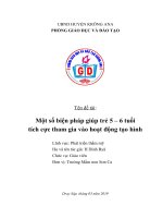 SKKN mầm non: Một số biện pháp giúp trẻ 5 – 6 tuổi tích cực tham gia vào hoạt động tạo hình