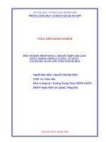 Một số biện pháp nông lâm kết hợp làm giàu rừng nhằm trống lũ ống, lũ quét tại huyện quan sơn tỉnh thanh hóa