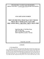 Một số phương pháp dạy hát nhằm phát huy tính sáng tạo cho học sinh THCS   trường THCS trần phú 