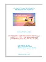 Ứng dụng công nghệ thông tin và sơ đồ tư duy vào dạy tiết 1 bài  chiếc thuyền ngoài xa( nguyễn minh châu   sgk ngữ văn 12, tập 2 