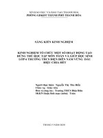 Kinh nghiệm tổ chức một số hoạt động tạo hứng thú học tậpmôn toán giúp học sinh lớp 6 trường THCS điện biên nắm vững dấu hiệu chia hết 