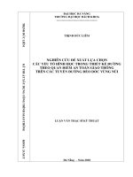Nghiên cứu đề xuất lựa chọn các yếu tố hình học trong thiết kế đường theo quan điểm an toàn giao thông trên các tuyến đường đèo dốc vùng núi 