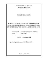 Nghiên cứu tình trạng xói lở hạ lưu đập dâng và giải pháp khắc phục áp dụng cho công trình đập dâng cây gai tỉnh bình định 