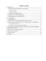 Enhance the role of teacher to help students review and practise english through the internet 