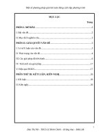 SKKN THCS: Một số phương pháp giải bài toán bằng cách lập phương trình