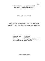 Một số giải pháp đổi mới cách thức tổ chức, phát huy tính tích cực của học sinh trong hoạt động thảo luận nhóm 