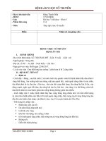 BỆNH ÁN Y HỌC CỔ TRUYỀN ĐAU THẦN KINH TỌA