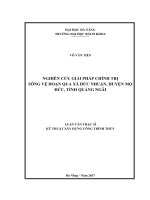 Nghên cứu giải pháp chính trị sông vệ đoạn qua xã đức nhuận, huyện mộ đức, tỉnh quảng ngãi 