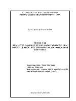 Rèn luyện năng lực tư duy sáng tạo trong giải toán tỉ lệ thức, dãy tỉ số bằng nhau cho học sinh lớp 7 THCS 
