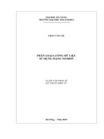 Phân loại luồng dữ liệu sử dụng mạng nơ ron 