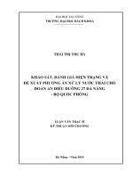Khảo sát, đánh giá hiện trạng và đề xuất phương án xử lý nước thải cho đoàn an điều dưỡng 27 đà nẵng – bộ quốc phòng 
