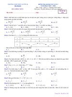 Đề khảo sát lần 1 toán 12 năm 2019 2020 THPT phú xuyên b hà nội 