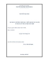 Dự đoán lỗi phần mềm dựa trên độ đo mã nguồn sử dụng kỹ thuật học kết hợp 