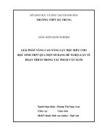 Giải pháp nâng cao năng lực đọc  hiểu cho học sinh trung học phổ thông qua một số dạng đề nghị luận về đoạn trích trong tác phẩm văn xuôi 