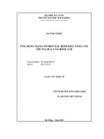 Ứng dụng mạng nơ ron xác định khả năng ung thư da dựa vào hình ảnh 