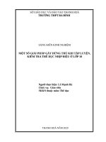 Một số giải pháp gây hứng thú khi tập luyện, kiểm tra thể dục nhịp điệu 