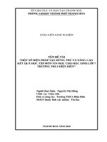 Một số biện pháp tạo hứng thú và nâng cao kết quả học tập môn tin học cho học sinh lớp 7 trường THCS điện biên  thành phố thanh hóa