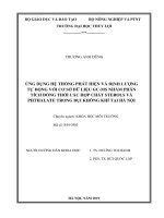 Ứng Dụng Hệ Thống Phát Hiện Và Định Lượng Tự Động Với Cơ Sở Dữ Liệu Gc-Ms