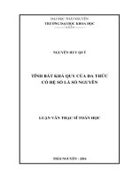 Tính Bất Khả Quy Của Đa Thức Có Hệ Số Là Số Nguyên