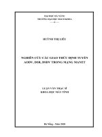 Nghiên cứu các giao thức định tuyến AODV, DSR, DSDV trong mạng MANET 
