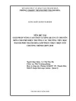 Giải pháp nâng cao hiệu quả quản lý chuyên môn cho phó hiệu trưởng các trường tiểu học thành phố thanh hoá nhằm đáp ứng chương trình giáo dục phổ thông 2018 