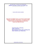 Một số giải pháp nâng cao chất lượng phát triển vận động cho trẻ 25 36 tháng tuổi thông qua các hoạt động ở trường MN phùng giáo 