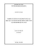 Nghiên cứu đề xuất giải pháp nâng cao hiệu quả vận hành cho hệ thống chiếu sáng tại thành phố quảng ngãi 