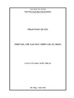 Thiết kế, chế tạo máy chiên chả tự động 