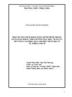 Một số giải pháp khai thác kênh hình trong sách giáo khoa theo hướng dạy học tích cực để nâng cao hiệu quả giờ học phần địa lí tự nhiên lớp 10 