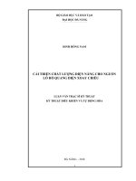 Cải thiện chất lượng điện năng cho nguồn lò hồ quang điện xoay chiều 