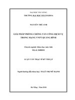 Giải pháp phòng chống tấn công dịch vụ trong mạng VNPT quảng bình 