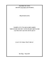 Nghiên cứu ứng dụng điều khiển thích nghi cho mức nước bể khử khí TK 3201 tại nhà máy lọc dầu dung quất 