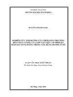 Nghiên cứu ảnh hưởng của thời gian thi công đến chất lượng của lớp vật liệu cấp phối đá dăm gia cố xi măng trong xây dựng đường ô tô 