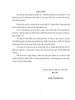 Thiết kế bài tập hóa học chương oxi  lưu huỳnh hóa học 10 nhằm phát triển năng lực vận dụng kiến thức vào thực tiễn cho học sinh