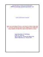 Một số giải pháp nâng cao chất lượng cho trẻ 3   4 tuổi làm quen với toán thông qua một số hoạt động ở trường mầm non phùng giáo 