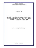 Đề xuất cải tiến thuật toán điều khiển hệ thống điều tốc nhà máy thủy điện srêpốk 3 ứng dụng logic mờ 