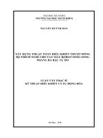 Xây dựng thuật toán điều khiển trượt đồng bộ thích nghi cho tay máy robot song song phẳng ba bậc tự do 