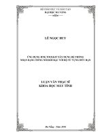 Ứng dụng HTK toolkit xây dựng hệ thống nhận dạng tiếng nói rời rạc với bộ từ vựng hữu hạn 