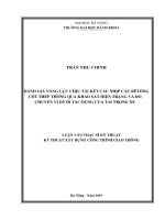 Đánh giá năng lực chịu tải kết cấu nhịp cầu bêtông cốt thép thông qua khảo sát hiện trạng và đo chuyển vị dưới tác dụng của tải trọng xe 