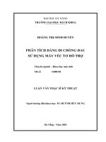 Phân tích dáng đi chống đau sử dụng máy véc tơ hỗ trợ 