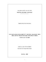 XÂY DỰNG BÀI GIẢNG ĐIỆN TỬ CHƯƠNG HALOGEN HÓA HỌC LỚP 10 NHẰM GIÚP HỌC SINH PHÁT TRIỂN NĂNG LỰC TỰ HỌC