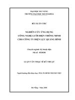 Nghiên cứu ứng dụng công nghệ lưới điện thông minh cho công ty điện lực quảng bình 
