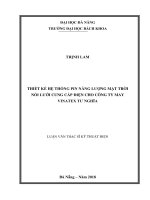 Thiết kế hệ thống pın năng lượng mặt trời nối lưới cung cấp điện cho công ty may vinatex tư nghĩa 