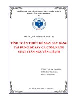 Đồ án QTTB thiết bị băng tải sấy cá cơm