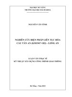 Nghiên cứu biện pháp liên tục hóa cầu tân an (KM1947+182) – long an 