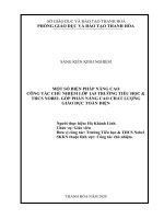 Môt số biện pháp nân cao công tác chủ nhiệm lớp 1a5 trường THTHCS nobel góp phần nâng cao chất lượng giáo dục toàn diện 