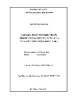 Các giải pháp tiết kiệm điện cho hệ thống điện tử dùng của nhà máy thủy điện đồng nai 4 