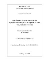 Nghiên cứu áp dụng công nghệ tự động phân đoạn lưới điện phân phối thành phố đồng hới 